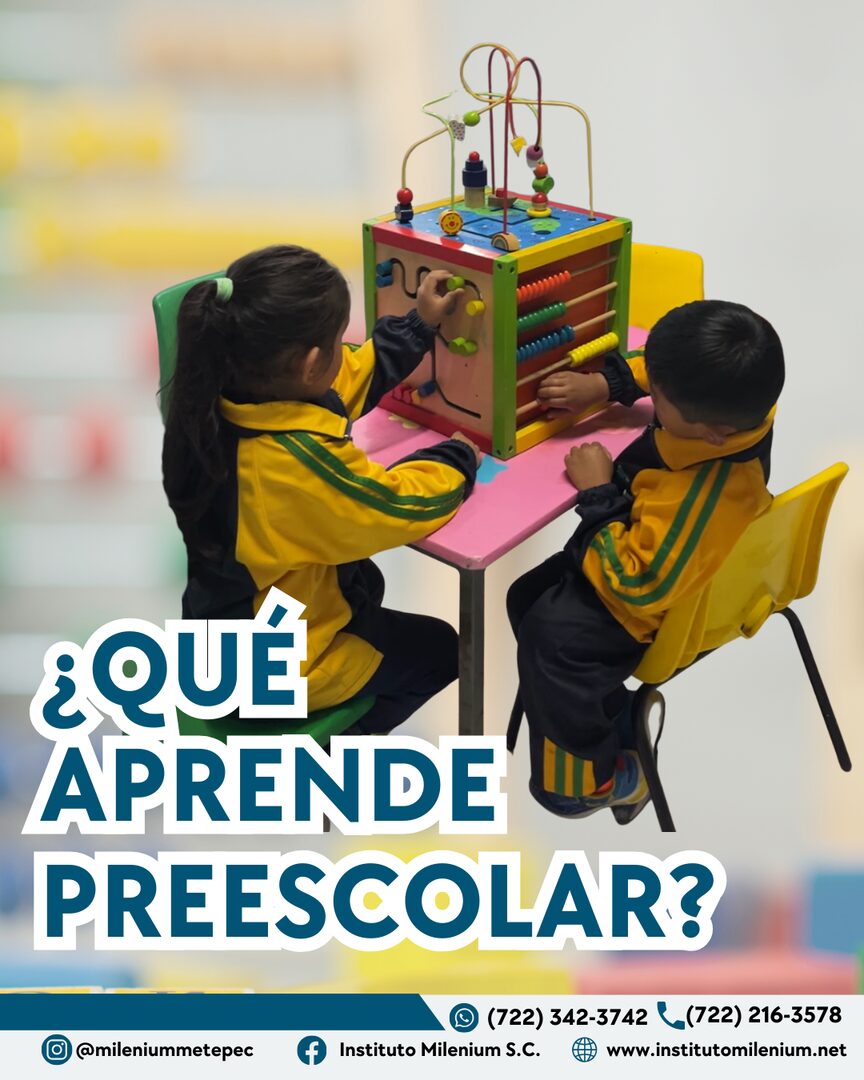 Que aprende tu hijo en Preescolar en Instituto Milenium Metepec