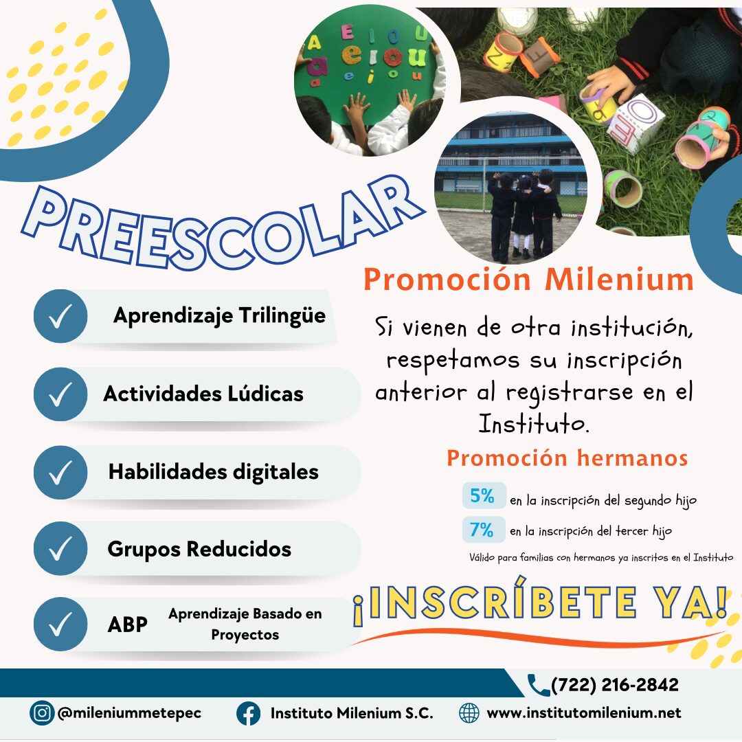 Promocion Instituto Milenium: inscribete ya, con promocion para hermanos